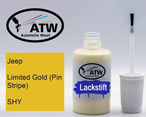 Jeep, Limited Gold (Pin Stripe), SHY: 20ml Lackstift, von ATW Autoteile West.